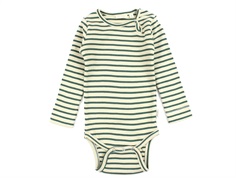 Petit Piao emerald green/dark off white striped body modal